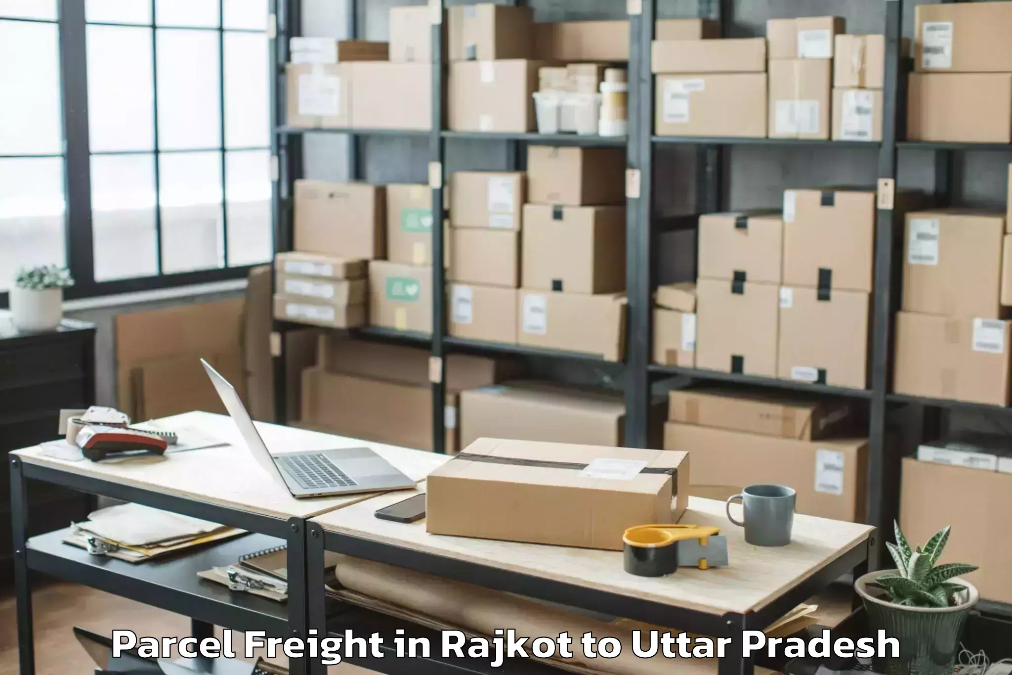 Reliable Rajkot to Basti Parcel Freight